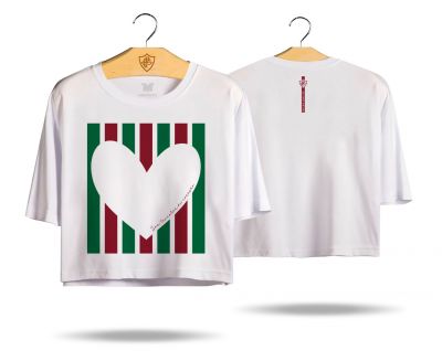CROPPED SOU TRICOLOR DE CORAÇÃO