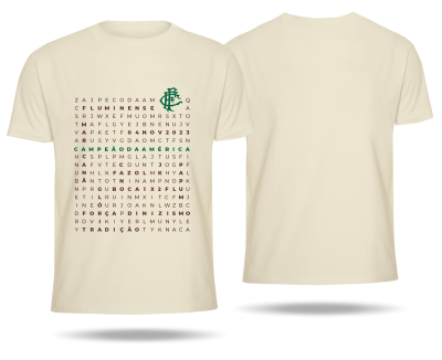 CAMISA CAÇA PALAVRAS CAMPEÃO DA AMÉRICA OFF-WHITE