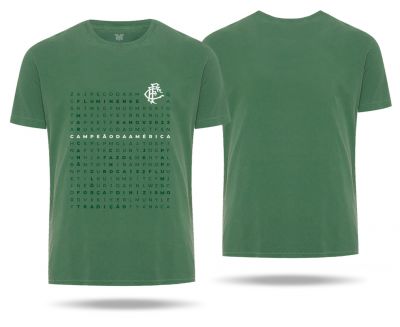 T-SHIRT CAÇA PALAVRAS CAMPEÃO DA AMÉRICA VERDE